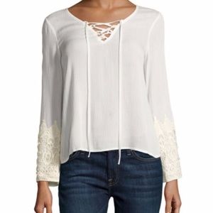 Liv Los Angeles Lace Up Top